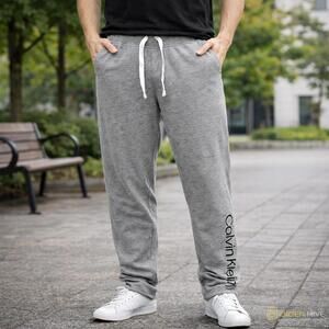 Calvin Klein Men’s Sweatpants Size Medium Grey Joggers Logo Lounge Pants NWT